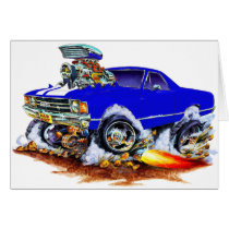 1971-72 El Camino Blue-White 4x4 Monster Truck Greeting Card