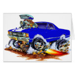 1971-72 El Camino Blue-White 4x4 Monster Truck Greeting Card