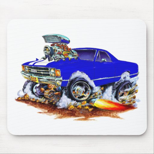 1971-72 El Camino Blue-White 4x4 Monster Truck Mousepad