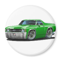 1971-72 El Camino Green Truck Refrigerator Magnets