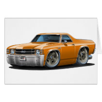 1971-72 El Camino Orange Truck Greeting Cards