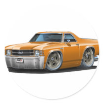 1971-72 El Camino Orange Truck Round Sticker