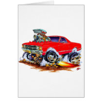 1971-72 El Camino Red 4x4 Monster Truck Greeting Cards