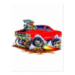 1971-72 El Camino Red-Black 4x4 Monster Truck Postcard