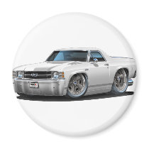 1971-72 El Camino White Truck Fridge Magnet