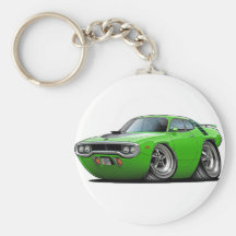 1971-72 Roadrunner Lime-Black Car Keychains