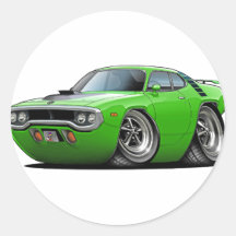 1971-72 Roadrunner Lime-Black Car Stickers