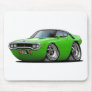 1971-72 Roadrunner Lime-Black Top Car Mouse Pad