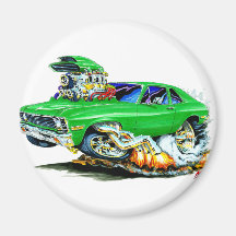 1971-74 Nova Green Car Refrigerator Magnets
