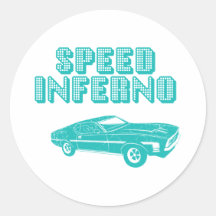 1971 Ford Mustang Boss 351 Round Sticker