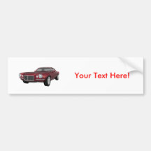 1972 Camaro: Muscle Car: Candy Apple Finish: Bumper Stickers