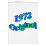 1972 Original Blue Green Greeting Card