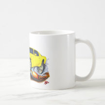 1974-76 Firebird Yellow Car Coffee Mugs