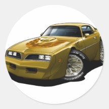 1977-78 Trans Am Gold Round Sticker