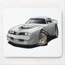 1977-78 Trans Am White Mouse Pad