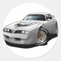 1977-78 Trans Am White Round Sticker