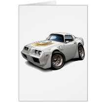 1979-81 Trans Am White Car Greeting Cards