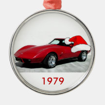 1979 Christmas Red Corvette Ornament