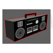 1980s Boombox Card