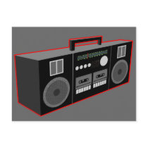 1980s Boombox Postcard