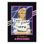 1980's Retro Style Photo Party Announcement