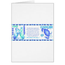 1982 2042 Chinese zodiac water dog born Cancer Greeting Card