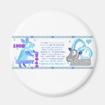 1983 2043 Chinese zodiac water pig born Aries Magnets