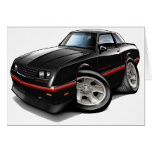 1983-88 Monte Carlo Black Car Greeting Card