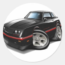 1983-88 Monte Carlo Black Car Round Sticker