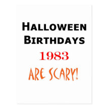 1983 halloween birthday post card