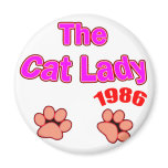 1986 Cat Lady Refrigerator Magnet