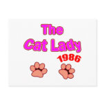 1986 Cat Lady Post Card