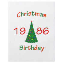 1986 Christmas Birthday Custom Flyer