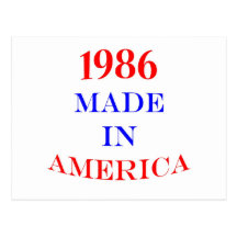 1986 Made in America Post Card