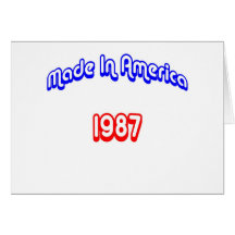 1987 a fait en Amérique Carte De Vœux