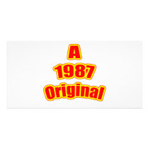 1987 Original Red Photo Greeting Card