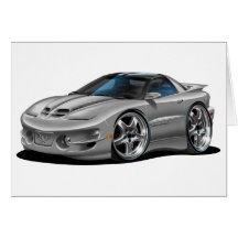 1998-02 Firebird Trans Am Silver Car Greeting Card