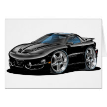 1998-02 Trans Am Black Car Greeting Cards