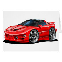 1998-02 Trans Am Red Car Greeting Cards