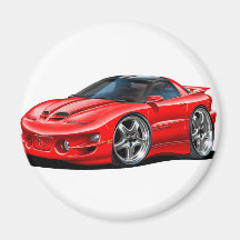 1998-02 Trans Am Red Car Refrigerator Magnets