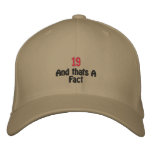 19 EMBROIDERED BASEBALL CAP