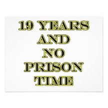 19 no prison time personalized announcement