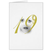 19 Year Old Girls Green Greeting Card