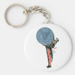 19C Uncle Sam Likes Silver Key Chains