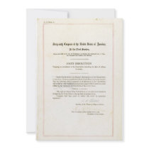 19th Amendment to the United States Constitution Custom Invitations