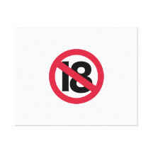 19th birthday stretched canvas print