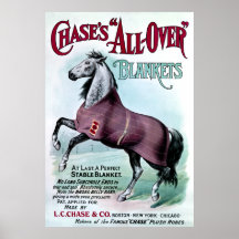 19th C. Chase Horse Blankets Print
