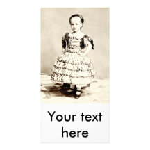 19th C. Defiant Little Girl Personalized Photo Card
