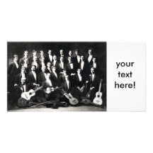 19th C Mens Musical Group, your text here! Photo Card Template