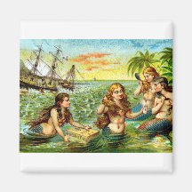 19th C. Mermaids Refrigerator Magnets